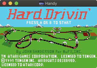 Hard Drivin' dans Handy (Lynx)