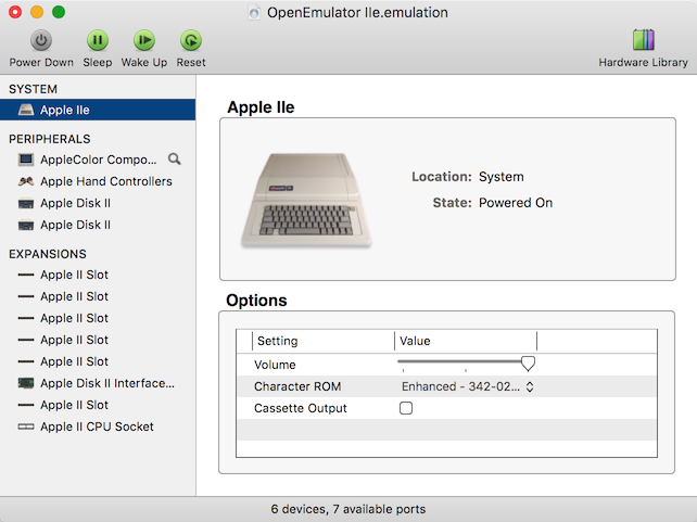 Les settings dans OpenEmulator